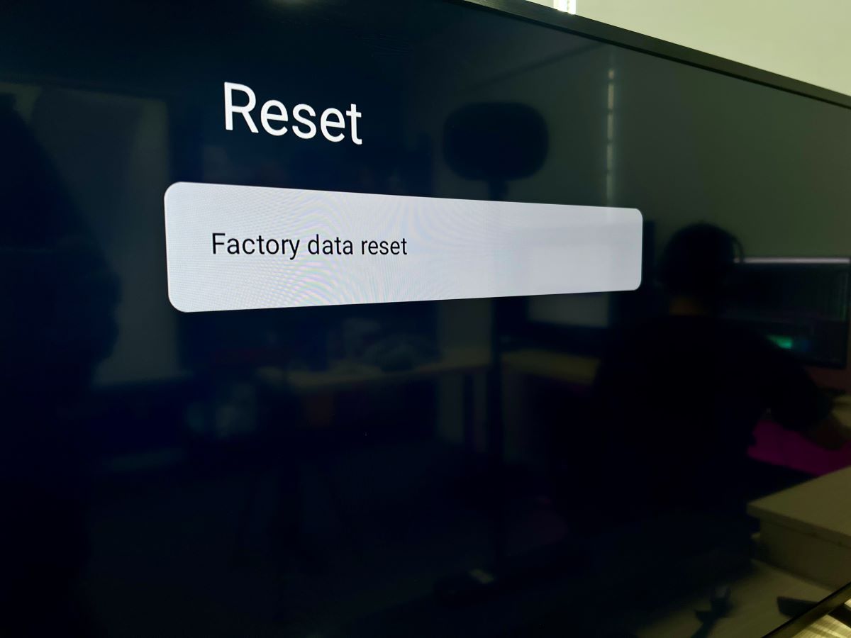factory data reset option on a sony tv
