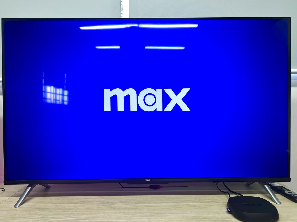 max logo appears on a tcl tv