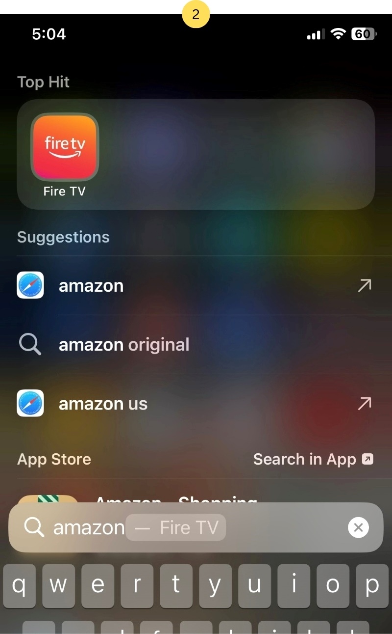 open the Amazon Fire TV on the iPhone