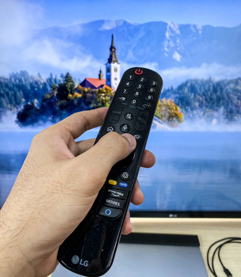 press the Source button on the LG TV remote