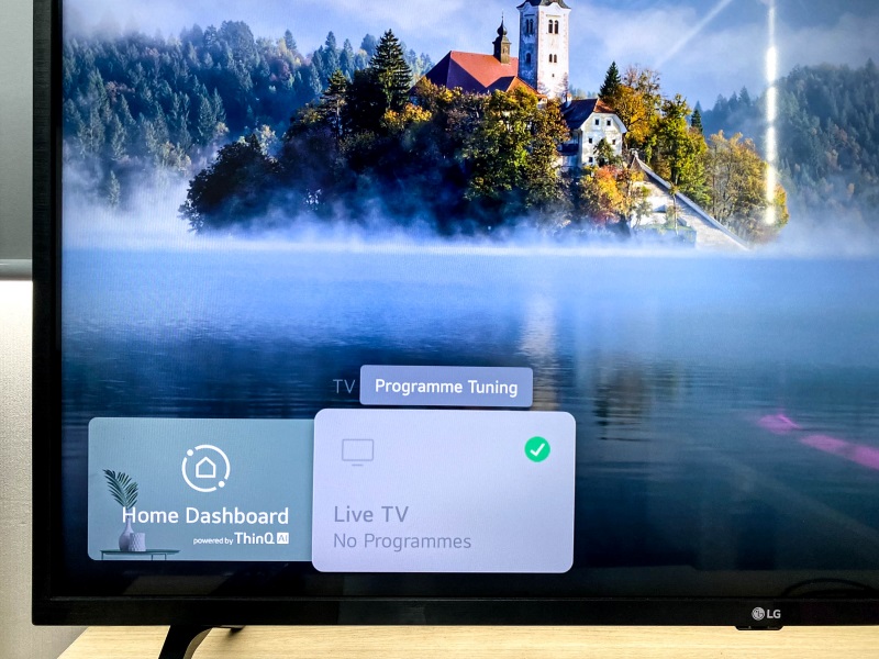 select Live TV channel on LG TV source settings