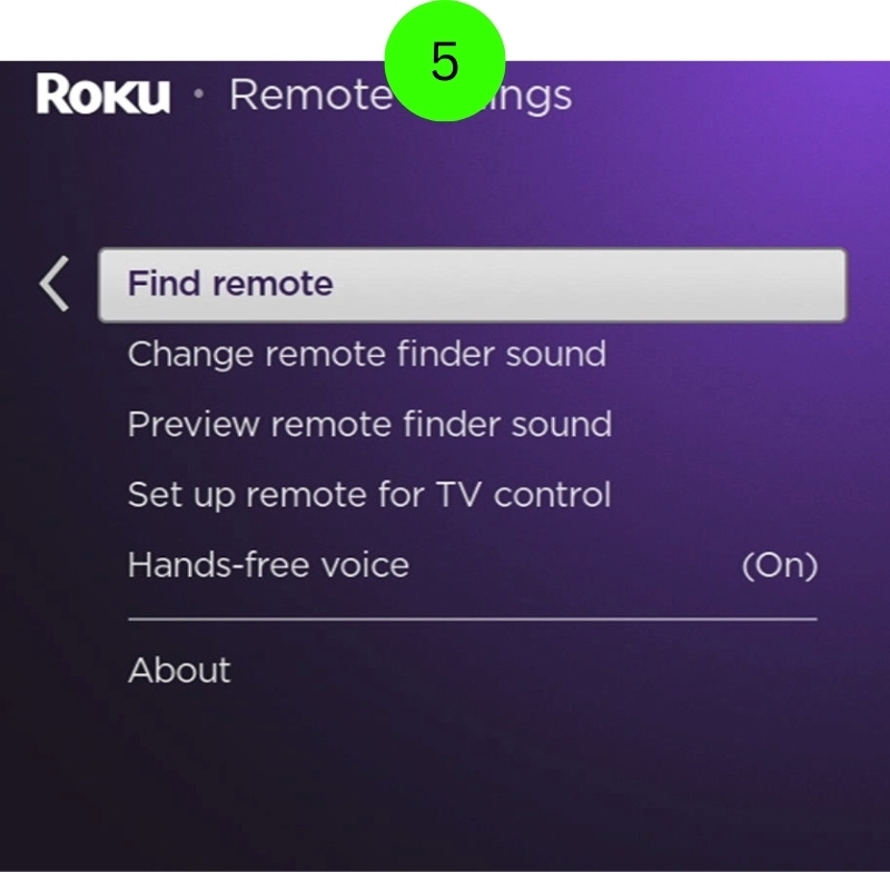 select the Find Remote feature on the Roku