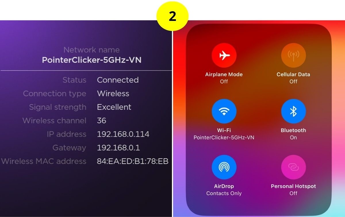 step 2 - ensure both phone and roku are connected to the same wi-fi network
