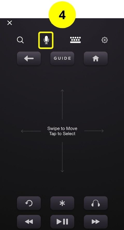 step 4 - click the mic icon in the roku app