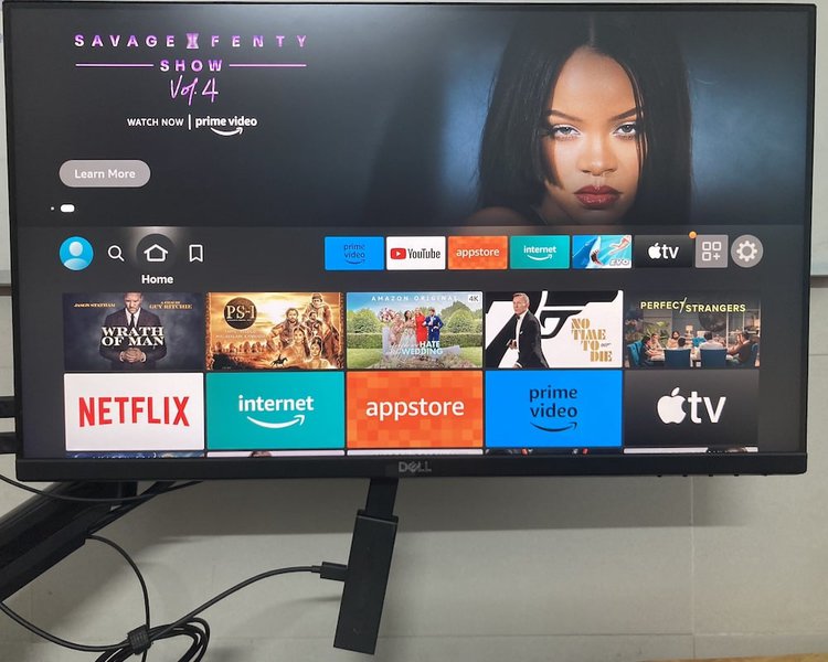 using a fire tv stick on a Dell monitor