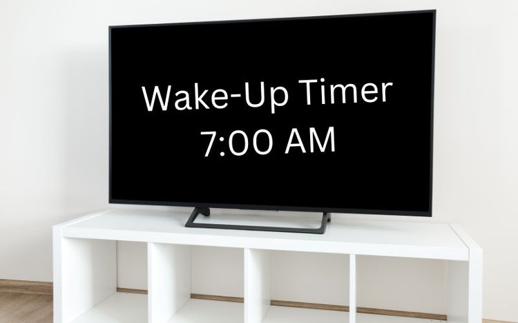 Wake Up Timer im Fernsehen um 7 Uhr morgens