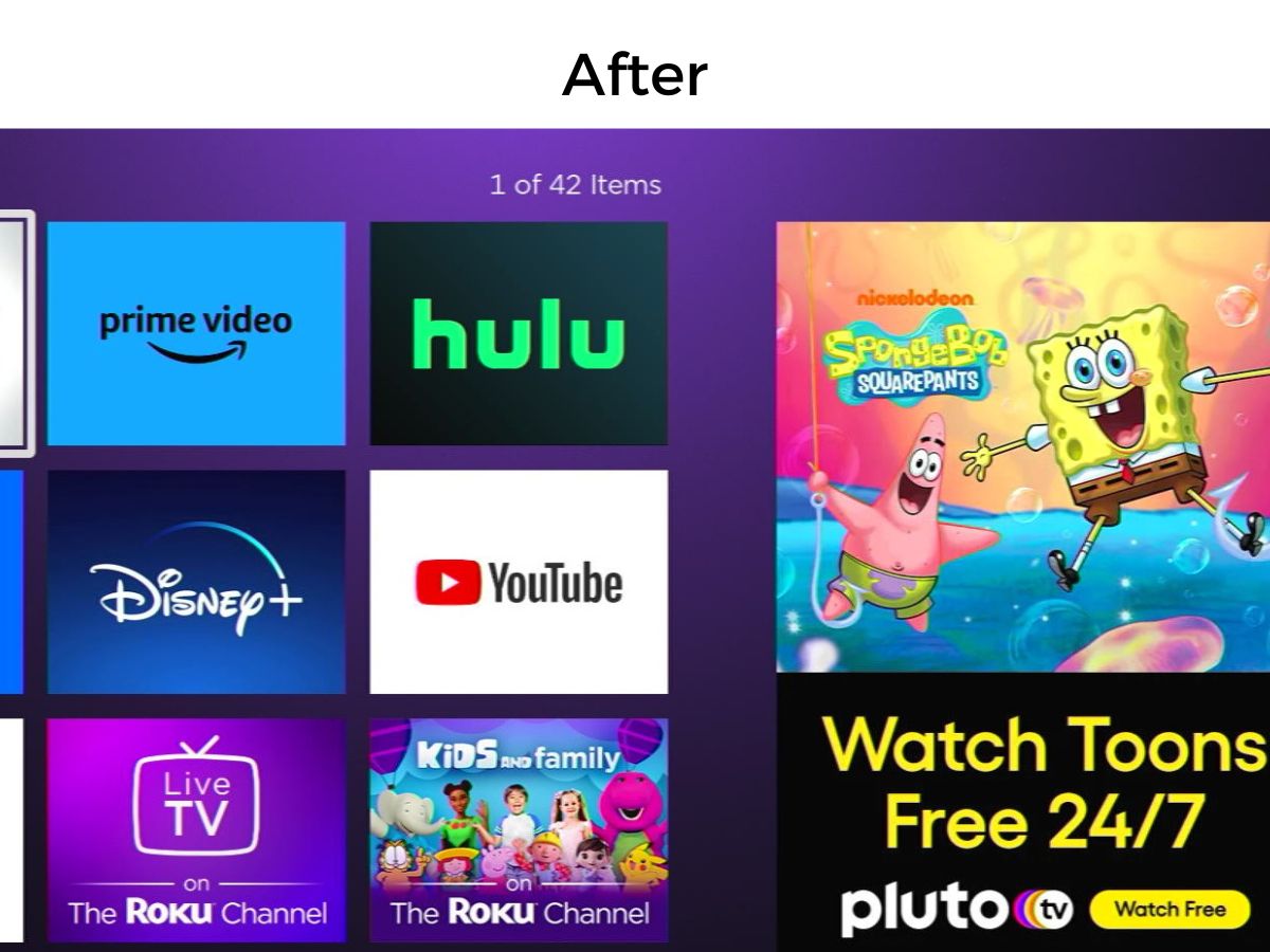 After Roku ads using personalize ads
