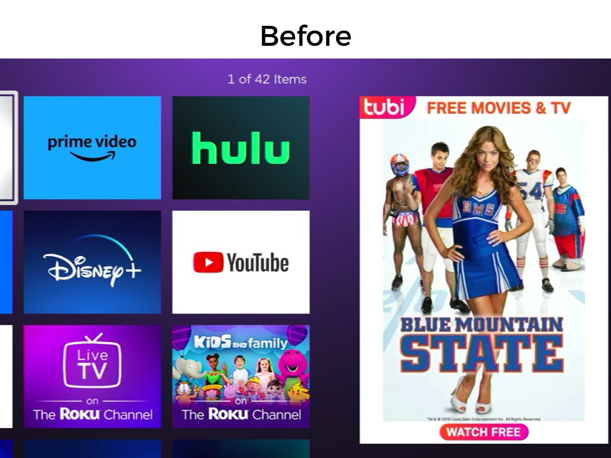 Before Roku ads using personalize ads