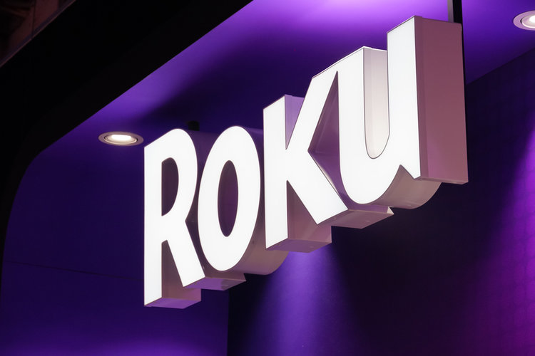 Roku logo in the building
