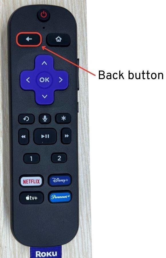 The back button on Roku Ultra remote