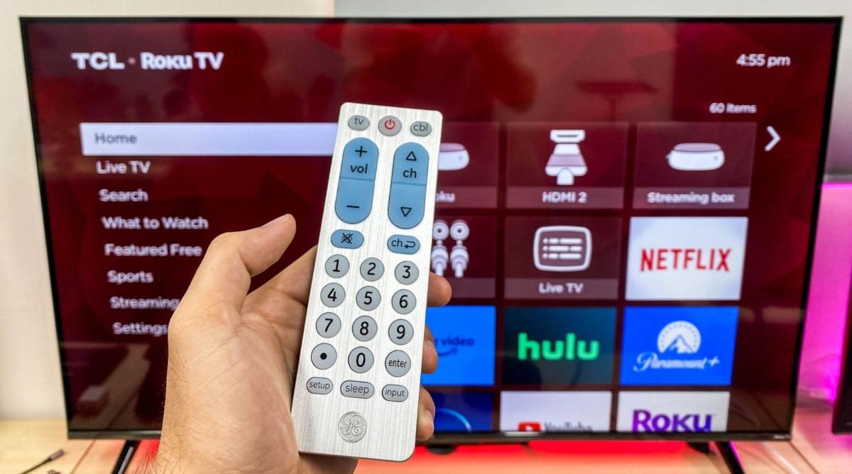 control a TCL Roku TV with a GE universal remote