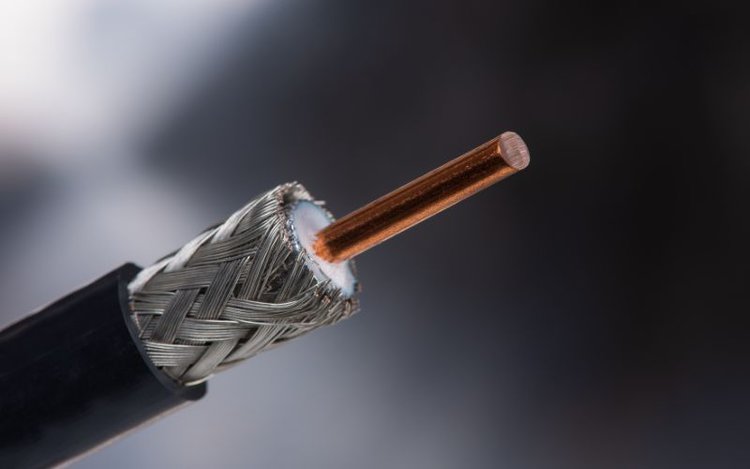 inside of a coaxial cable