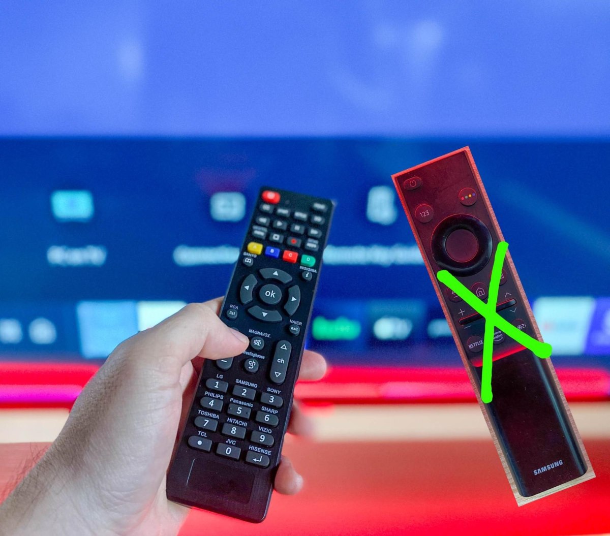 use a universal remote to replace a Samsung TV remote