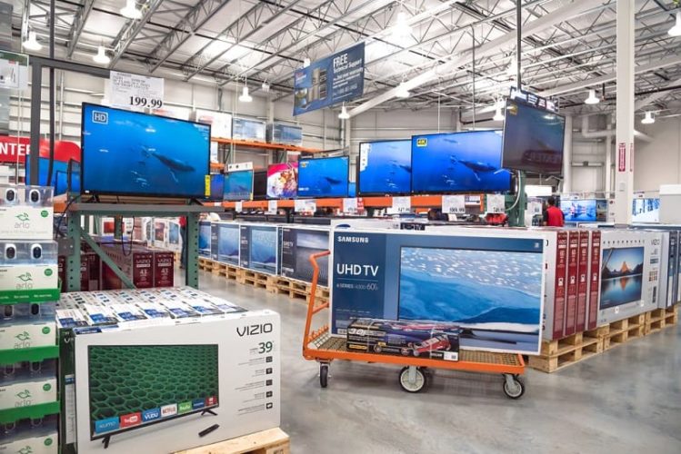 TV display in store