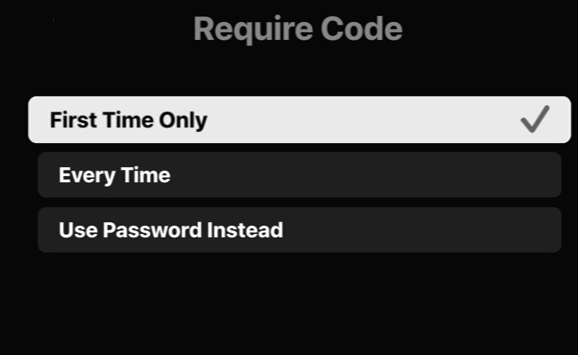 The require code for AirPlay feature on Roku Ultra