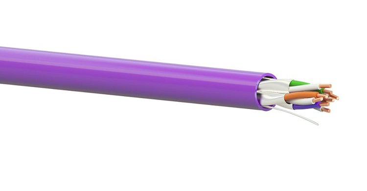 cat6a cable in purple