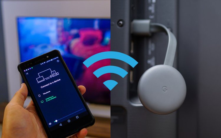 phone and chromecast are connected to the same wifi to cast on TV