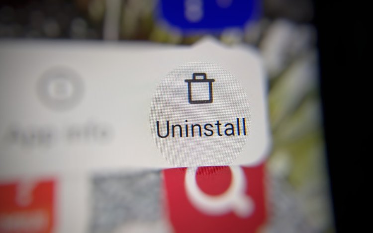 uninstall icon on screen