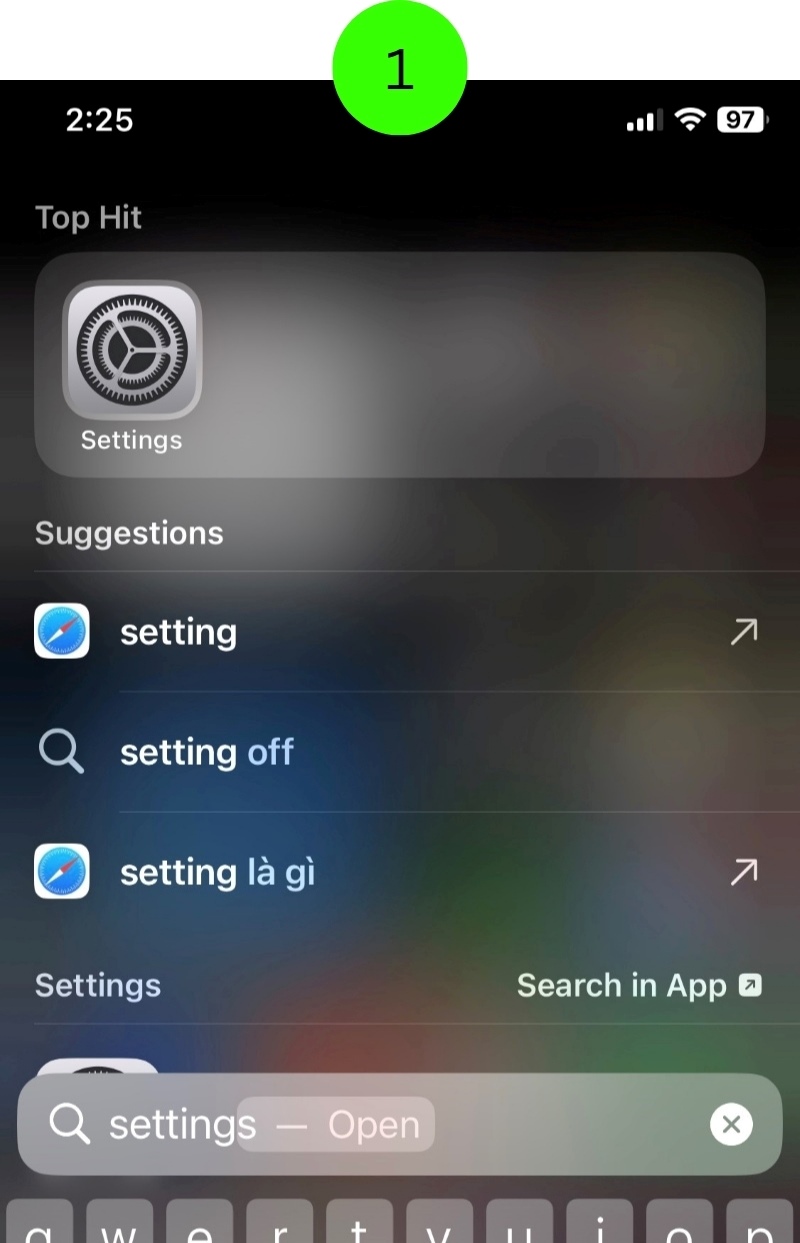 open the Settings app on the iPhone