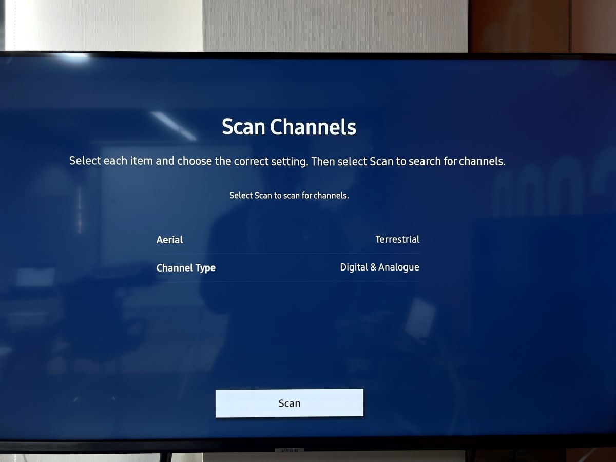 scan channels on a samsung tv