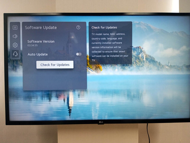 Auto Update is off on LG TV