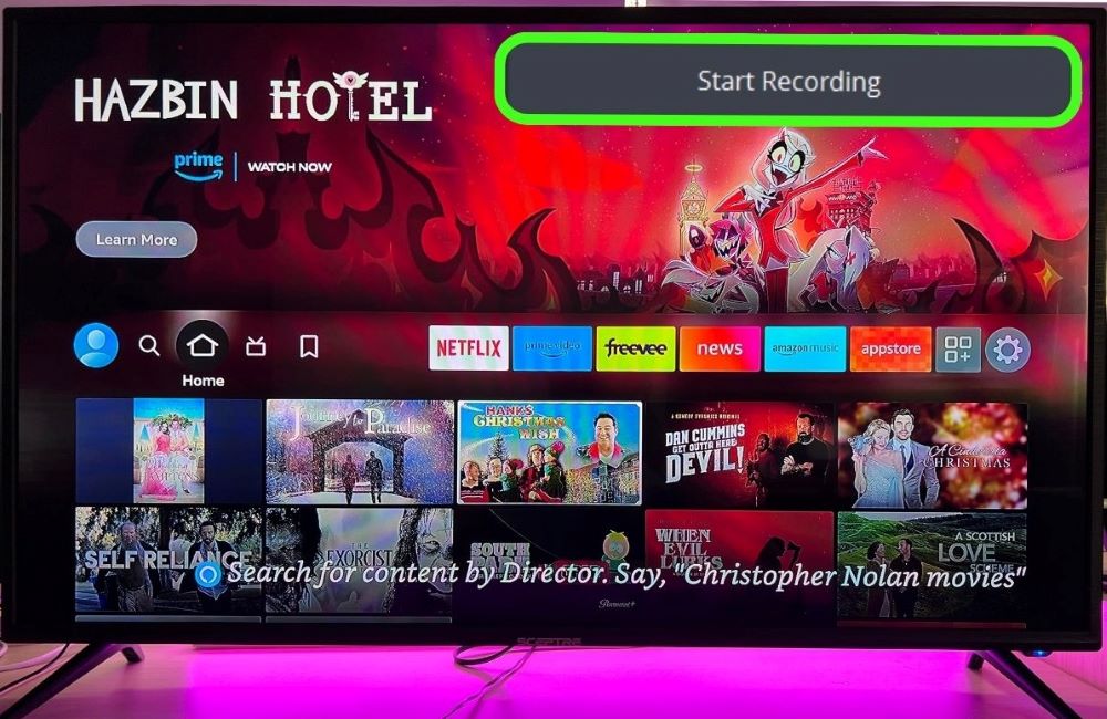 Recording button appears on the Fire TV Stick on Sceptre TV