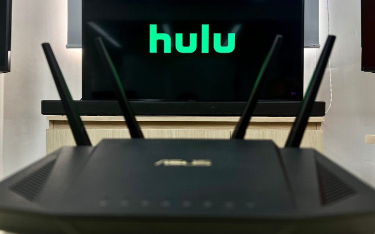 Router and hulu on TV