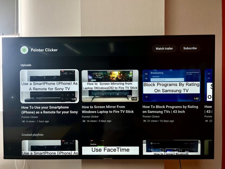 Samsung TV mounting on the wall