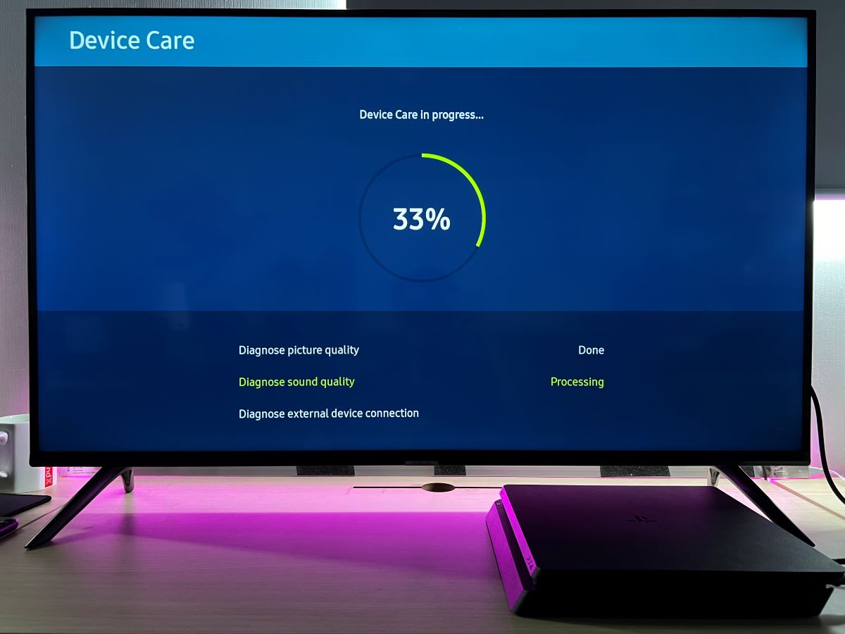The Device care feature on Samsung TV