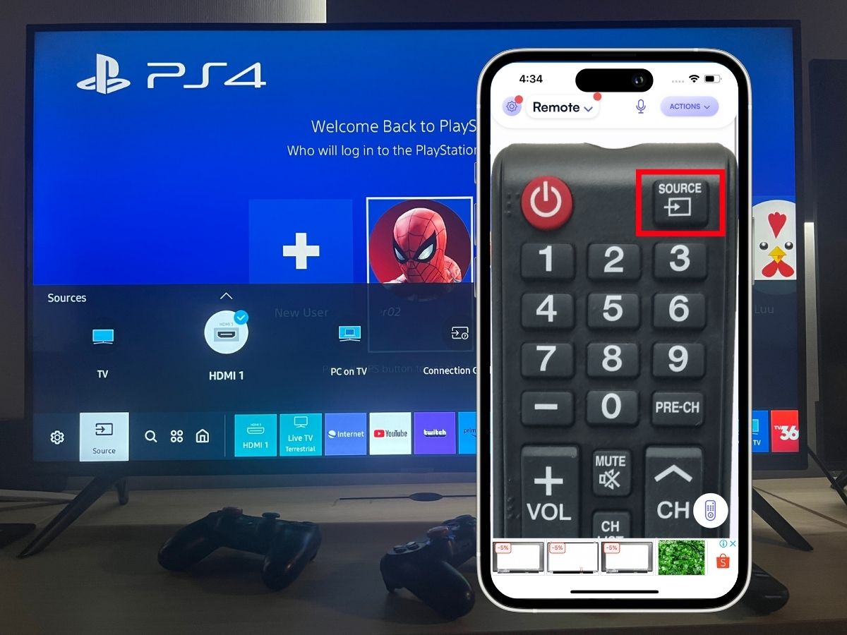 The Samsung remote app on iPhone 13 is able to control the Samsung TV