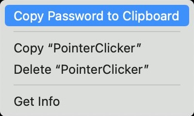 The dialog box allows user to copy the Wi-Fi password