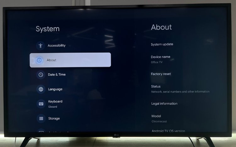 Updating Chromecast on TV