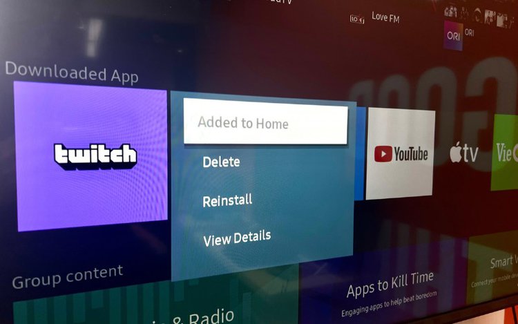 add an app to Home on Samsung TV