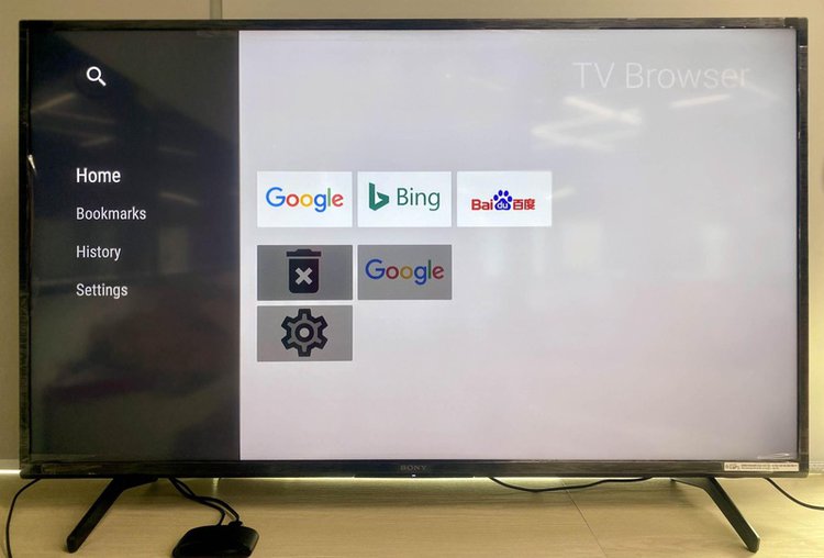 different search engine on Sony TV