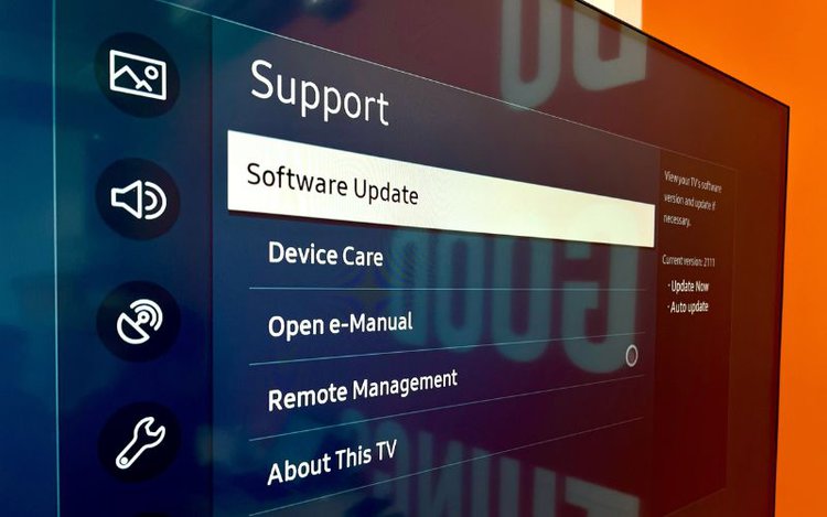 software update settings on a TV