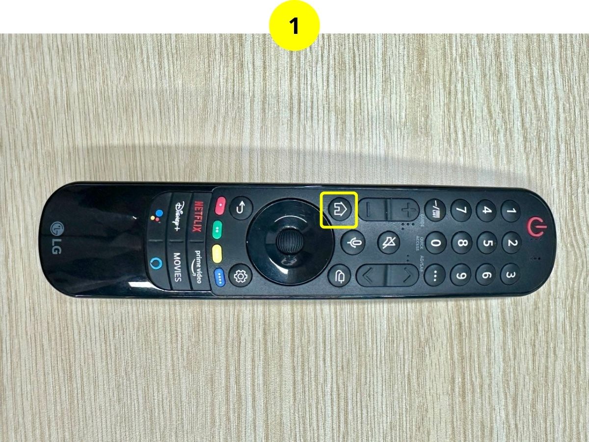 step 1 - press the home button on lg tv