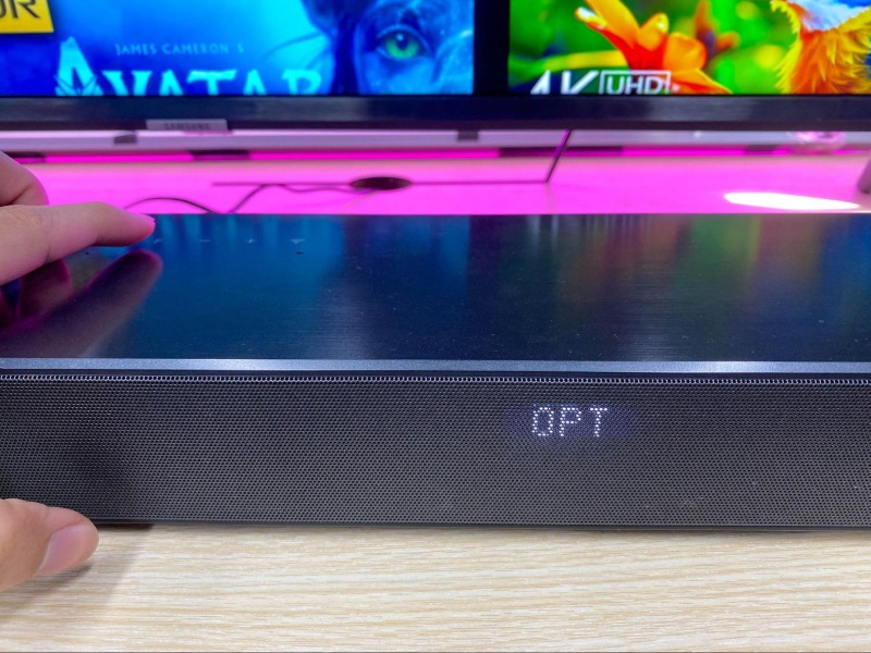 switch the soundbar connection method to the Optical