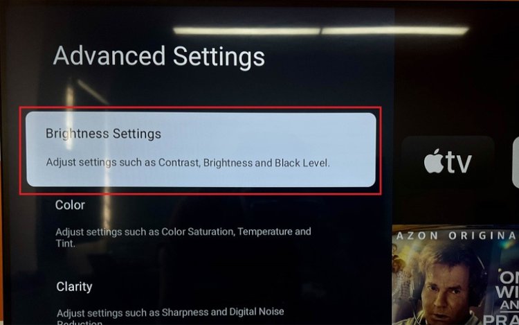 Choose Brightness Settings in Advanced Settings