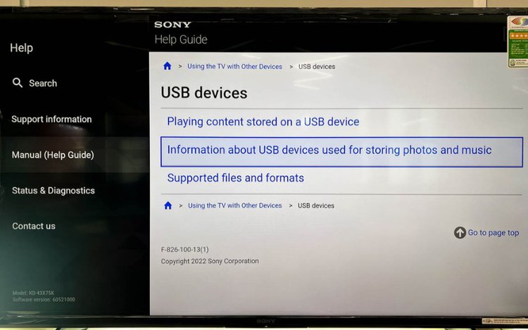 Open Information about USB devices used for storing photos and music