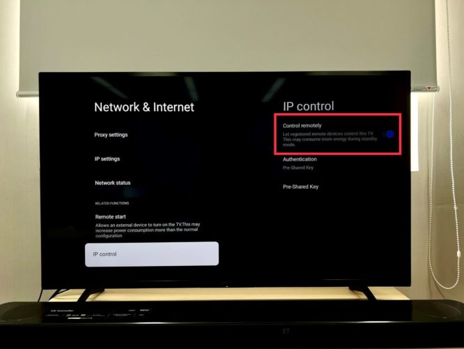 Remotely control IP on a Sony TV with Google TV