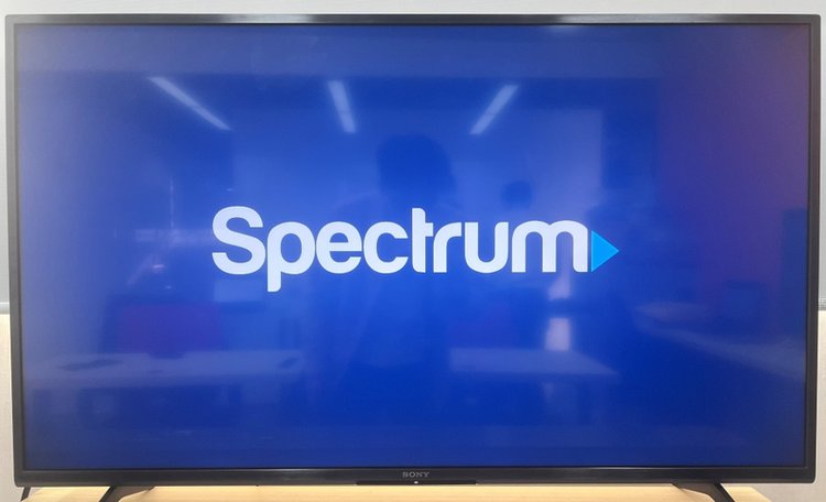 Spectrum TV logo on Sony TV