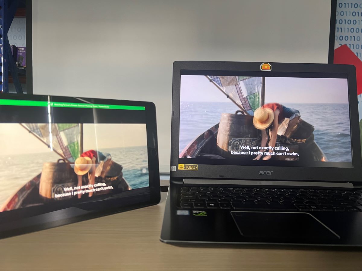 The Acer laptop is streaming Netflix on discord and the iPad can join and watch together