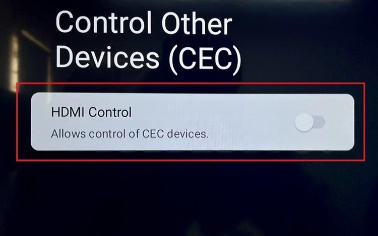 Turn off the HDMI Control setting to disable CEC connectivity.