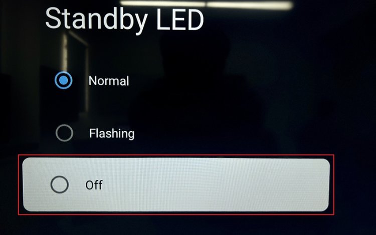 choose Off in Standby LED
