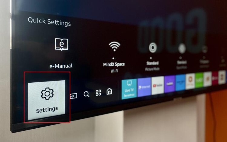 choose Settings on your TV menu