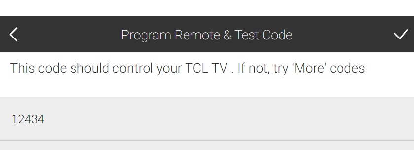 code for DIRECTV remote control for TCL TV