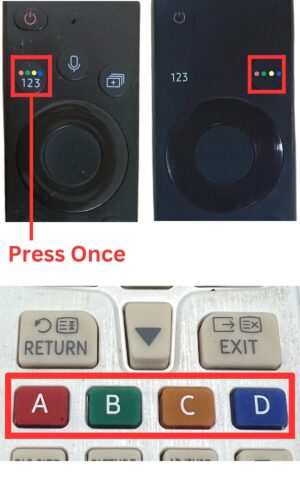 color buttons on samsung remotes