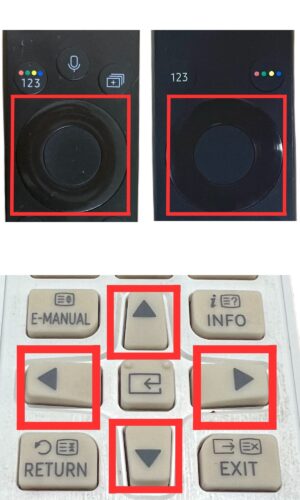 directional buttons on samsung remotes