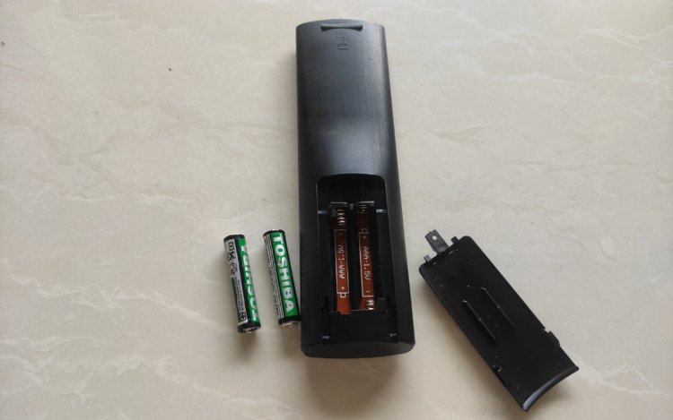 remove batteries from a TV remote