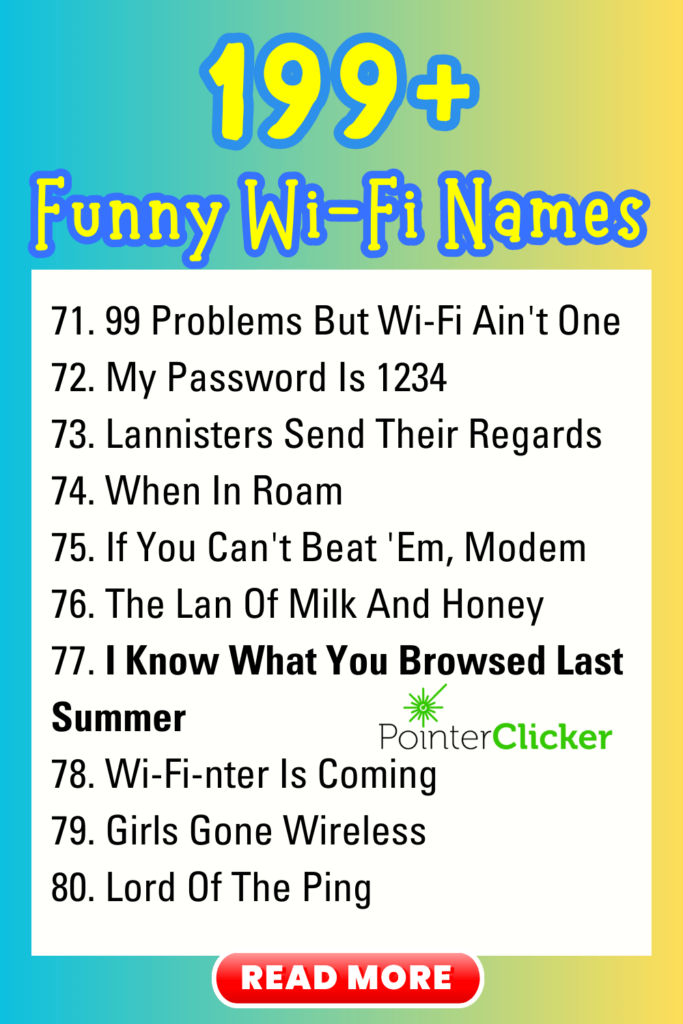 199+ funny wi-fi names [71-80]